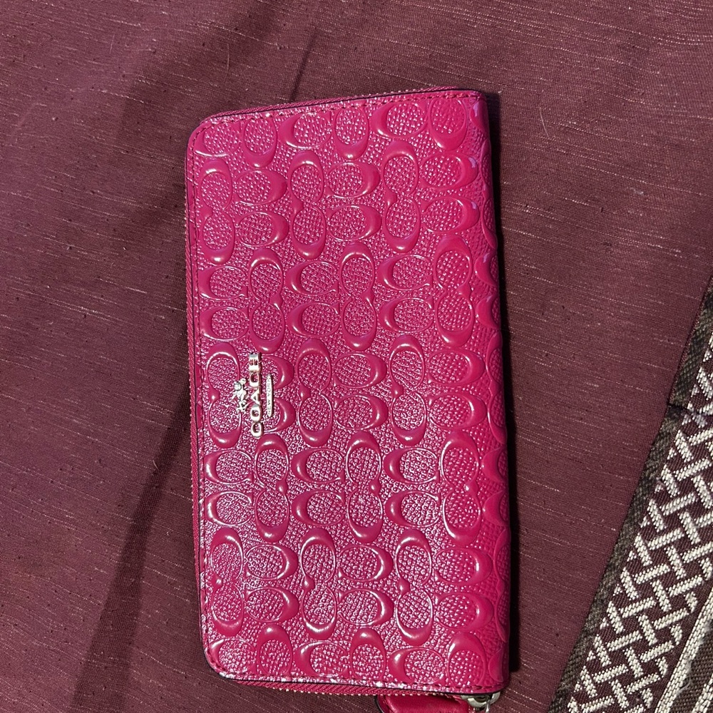 Coach Pink Embossed Wallet
